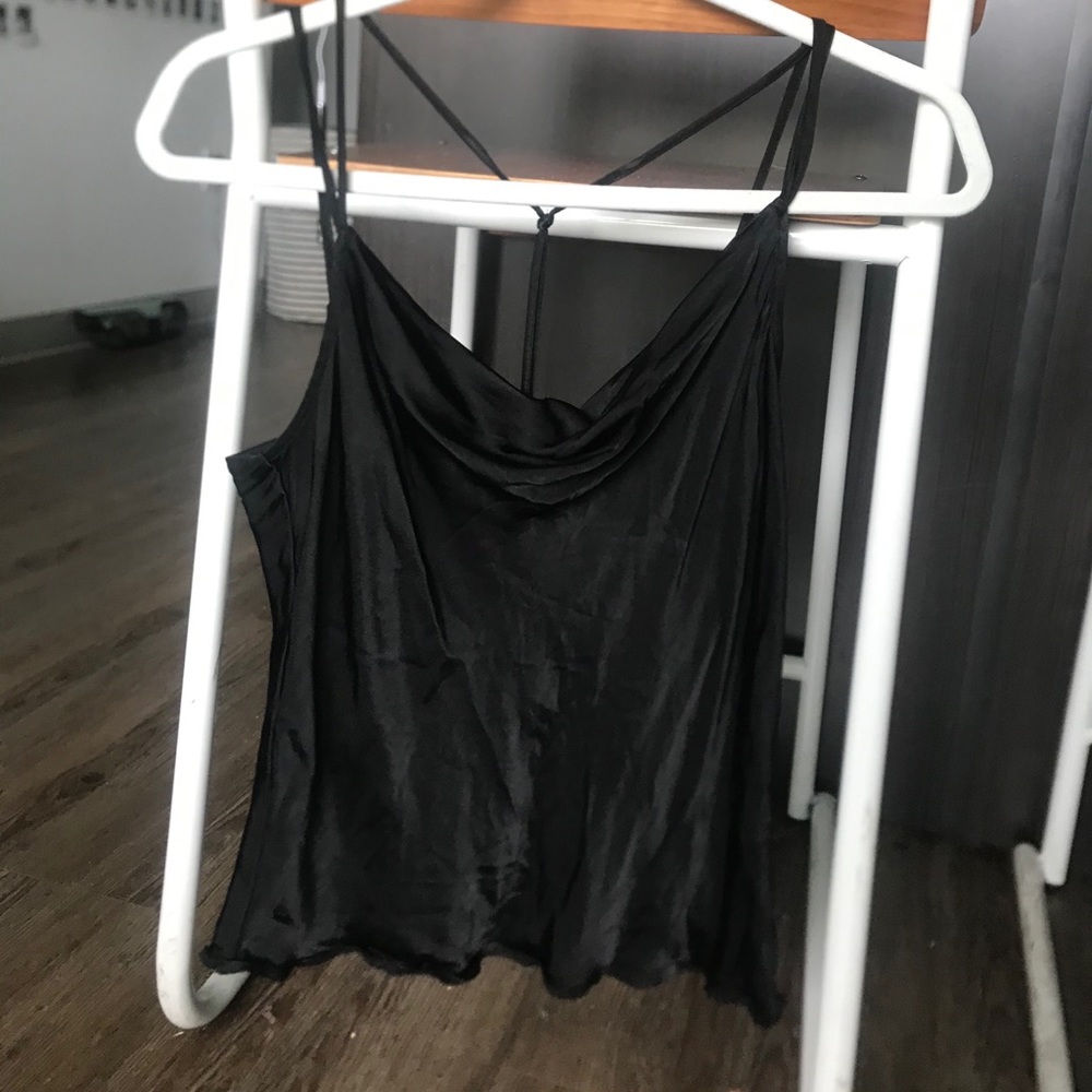 Satin cowl neck blouse